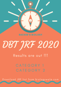 DBT JRF 2020 RESULTS