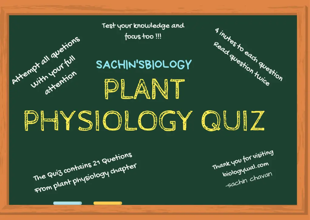 Plant Physiology mcq quiz , biology mcq