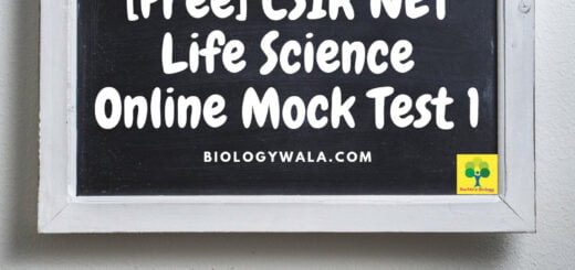[Free] CSIR NET Life Science Online Mock Test 1