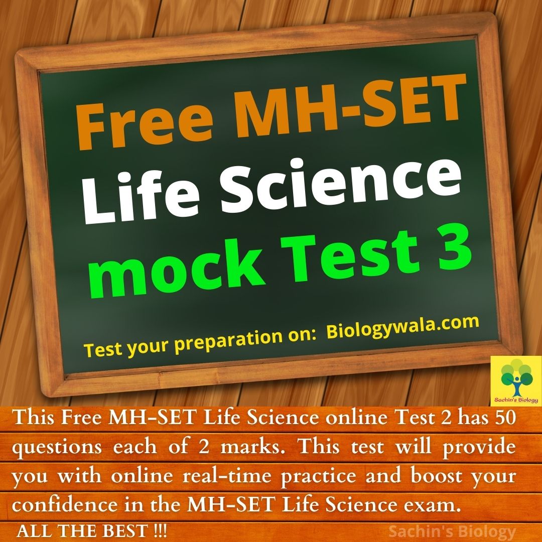 Free MH-SET Life Science online mock Test 3