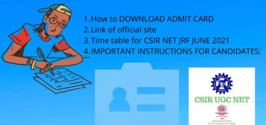 DOWNLOAD ADMIT CARD FOR CSIR NET JRF JUNE 2021