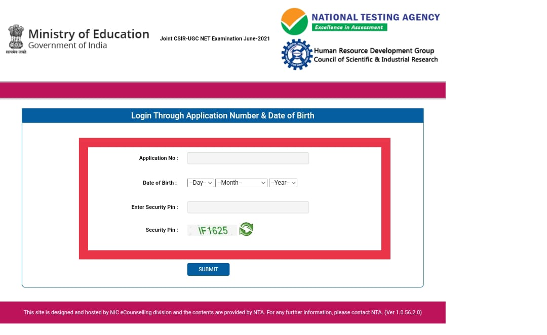 DOWNLOAD ADMIT CARD FOR CSIR NET JRF JUNE 2021