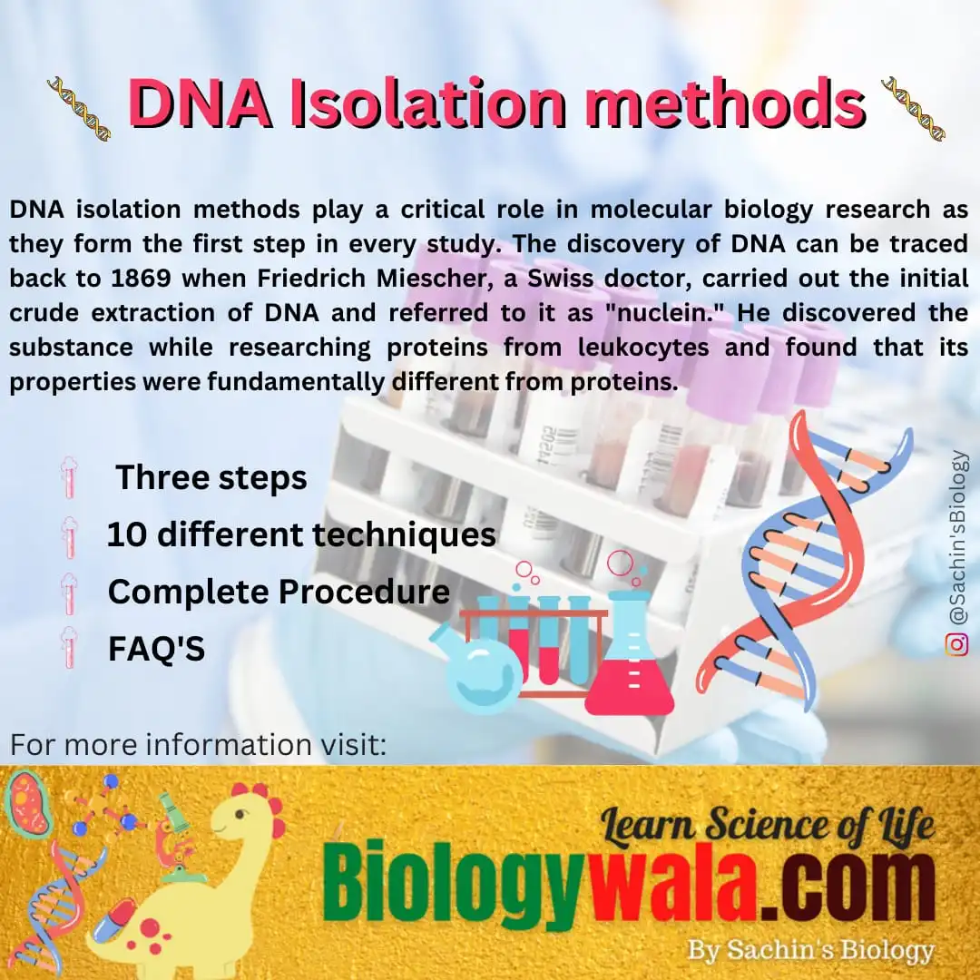 DNA Isolation methods 10 Techniques in 3 simple steps