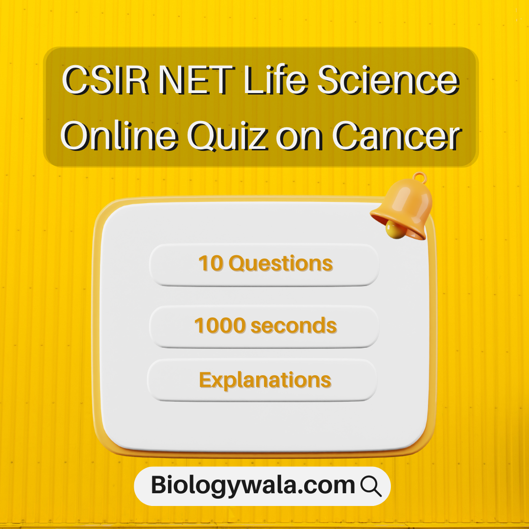 CSIR NET Life Science Online quiz on Cancer