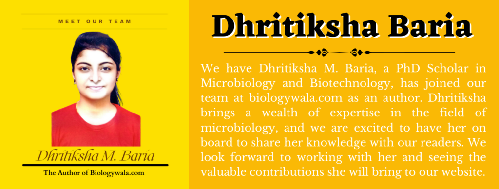 Dhritiksha Baria Author Biologywala.com about us