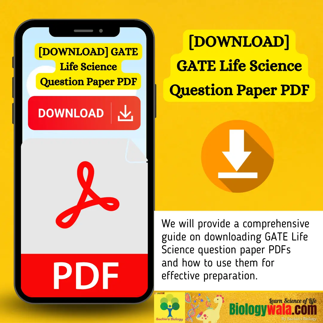 [DOWNLOAD] GATE Life Science Question Paper PDF