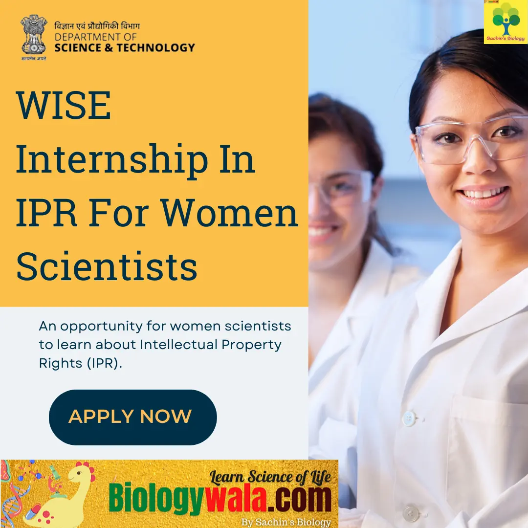 WISE Internship In IPR For Women Scientists