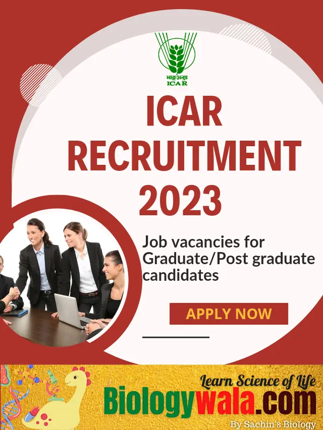 ICAR Recruitment 2023 for Graduate/Post graduate Candidates
