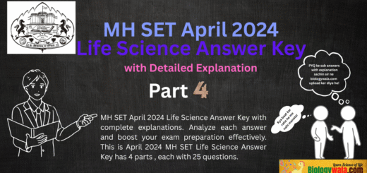 MH SET April 2024 Life Science Answer Key with Detailed Explanation: Part 4 3 Download the MH SET April 2024 Life Science Answer Key with complete explanations. Analyze each answer and boost your exam preparation effectively. This is April 2024 MH SET Life Science Answer Key Part 4